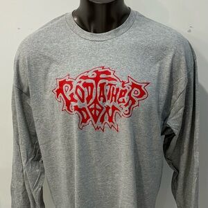 GODFATHER DON HYDRA HIP HOP GRAY AND RED XL LONG SLEEVE T-SHIRT